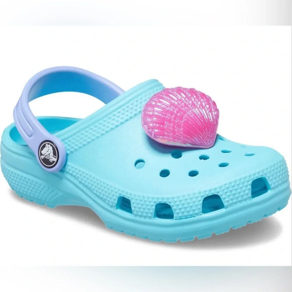 CROCS Blue Seashell Water Shoe Clogs